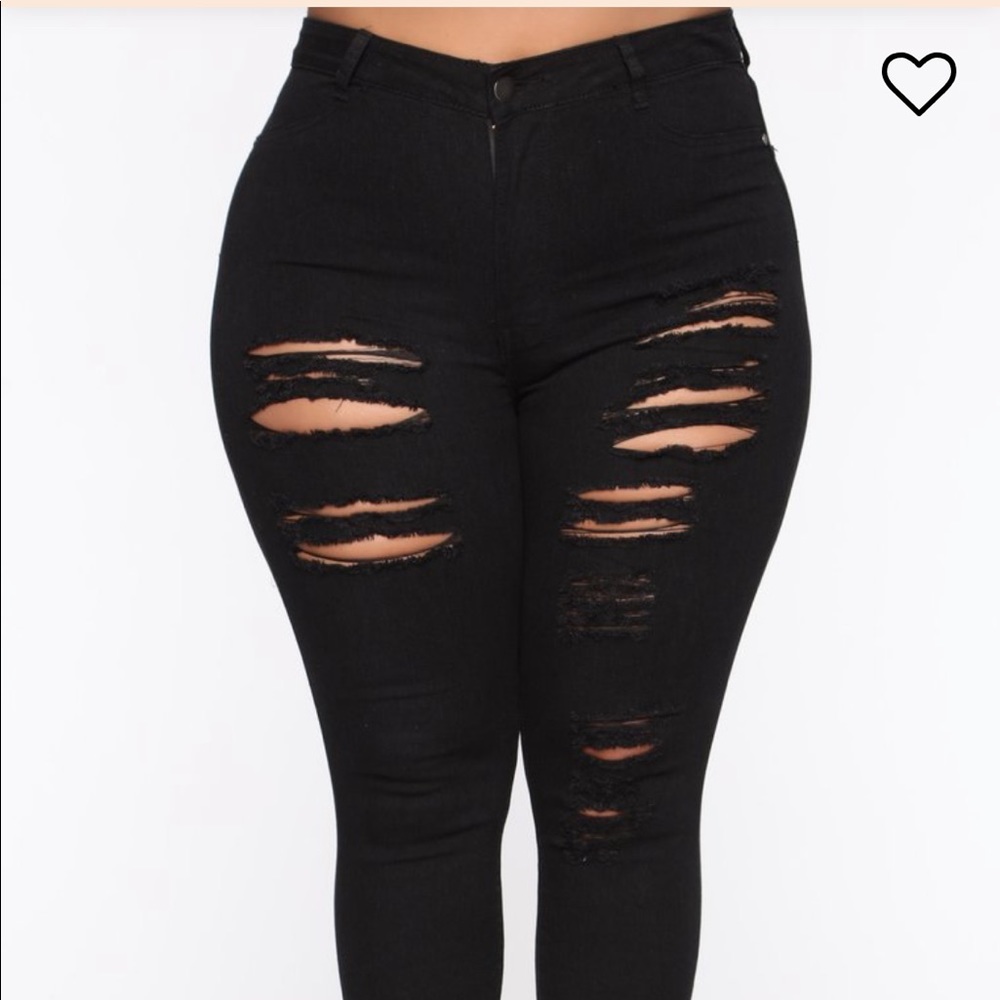 FASHION NOVA CURVE SIZE 18 JEANS BLACK!